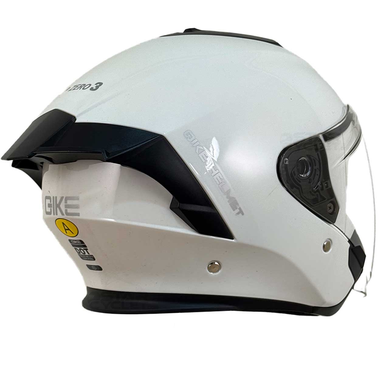 کیفیت کلاه کاسکت بدون فک QIKE مدل ZIRO WHITE