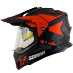 بررسی کلاه کاسکت سومان مدل M10-MAT ORANGE
