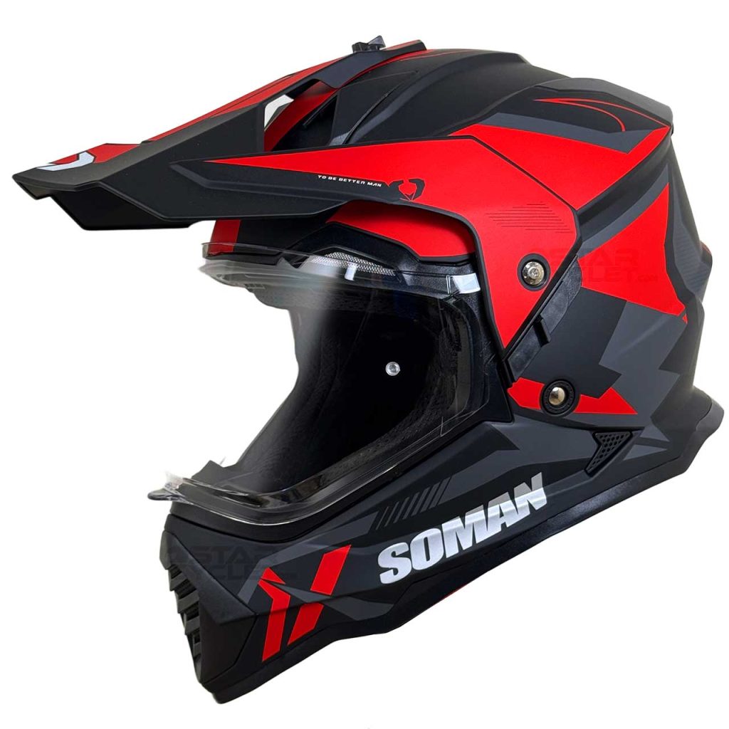 خرید کلاه کاسکت سومان مدل M10 MAT-RED-THUNDER