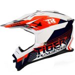 خرید کلاه کاسکت کراسی TIGER مدل H637 WHITE ORNGE