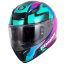 خرید کلاه کاسکت فک ثابت SOMAN مدل 973 SHINING-BLUE-PURPLE-VISION-PLUS