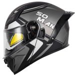 خرید کلاه کاسکت فک متحرک SOMAN مدل F2 MATT-SILVER-GRAY-COMMANDER