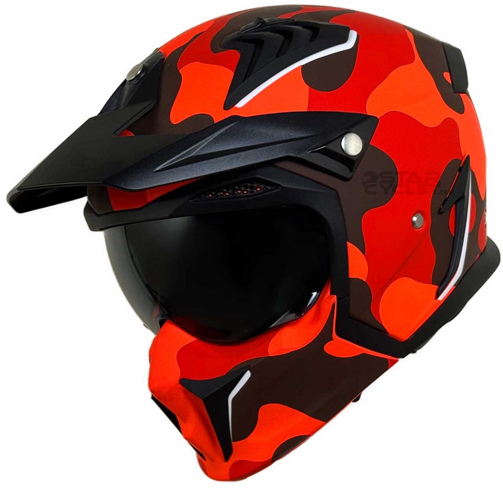 خرید کلاه کاسکت فک جدا RAPIDO مدل 890 MATT-ARMY 7#B