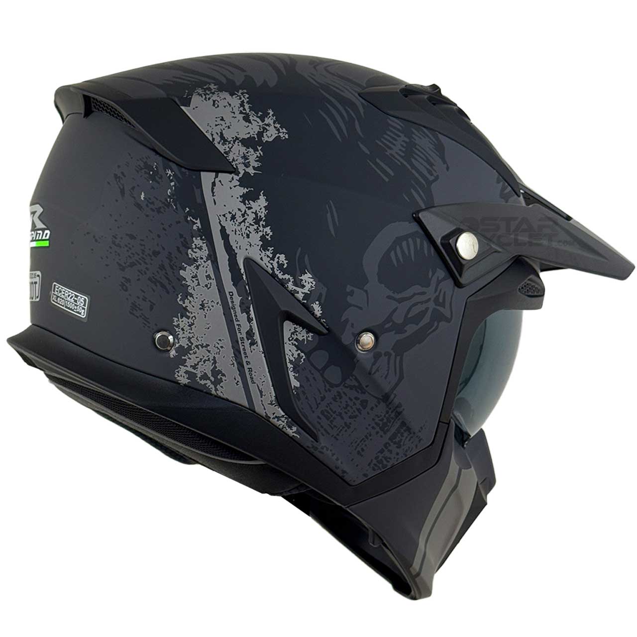 کیفیت کلاه کاسکت فک جدا RAPIDO مدل 890 MATT-GRAY-BLACK 5#A