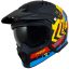 خرید کلاه کاسکت فک جدا RAPIDO مدل 890 MATT-FLUO-BLUE-YELLOW-RED 9#A
