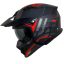 رنگ کلاه کاسکت فک جدا RAPIDO مدل 890 MATT-BLACK-RED 6#H