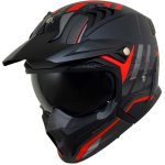خرید کلاه کاسکت فک جدا RAPIDO مدل 890 MATT-BLACK-RED 6#H