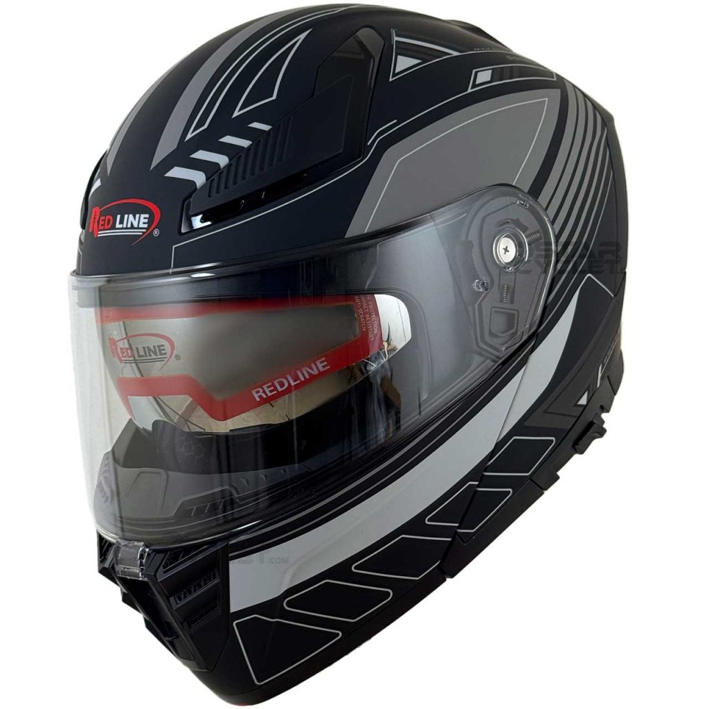 خرید کلاه کاسکت فک متحرک rEDLINE مدل MATT-BLACK-Grey-Overture 960-6