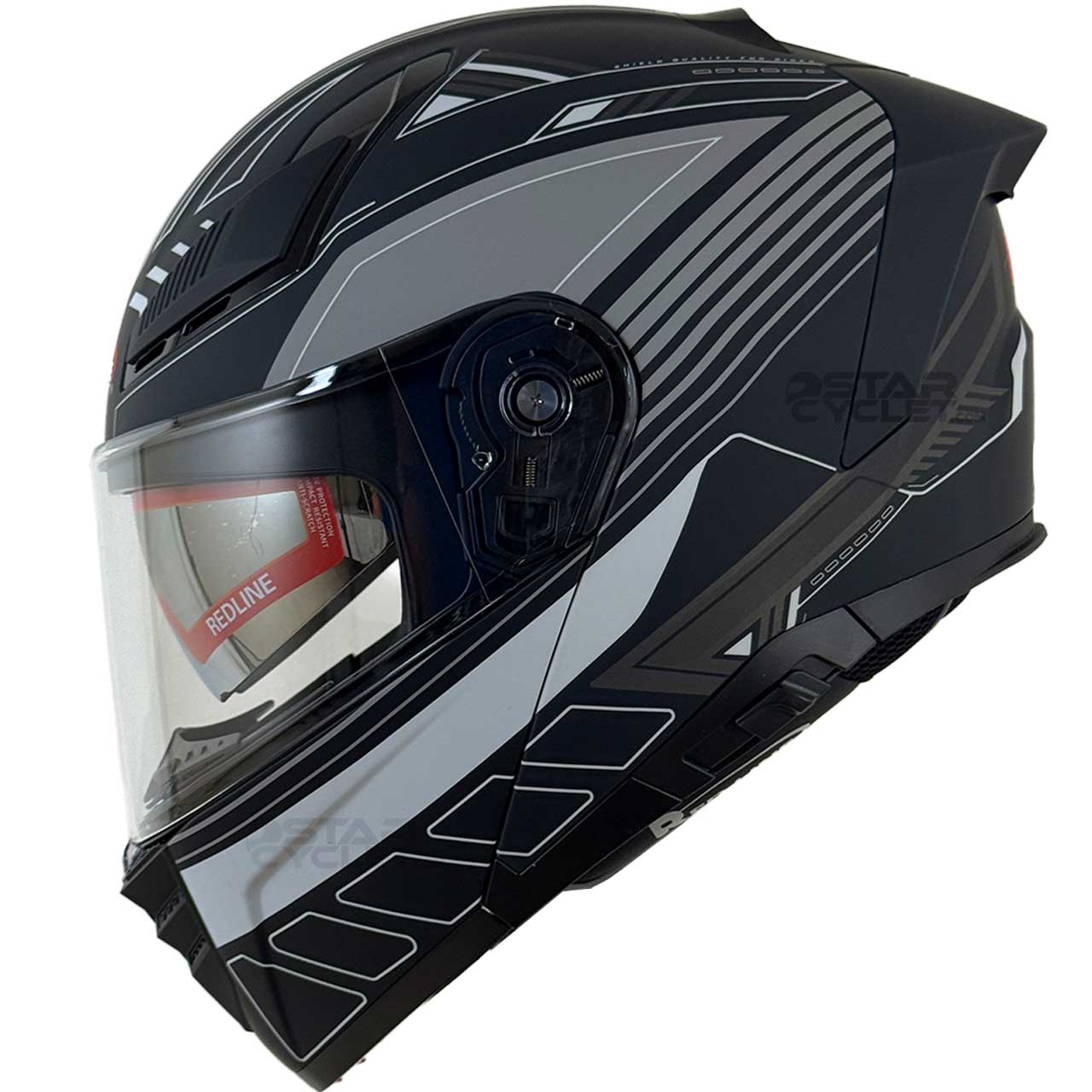 بررسی کلاه کاسکت فک متحرک rEDLINE مدل MATT-BLACK-Grey-Overture 960-6