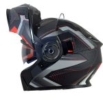 کیفیت کلاه کاسکت فک متحرک REDLINE مدل MATT-BLACK-Red-Grey-Lose 939-19