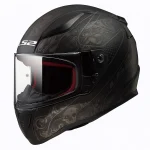 کلاه کاسکت فک ثابت LS2 مدل RAPiD SNAKE MATT BLACK GRAY