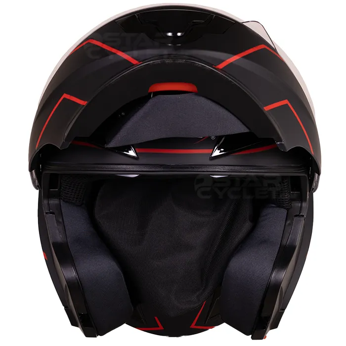 کلاه کاسکت فک متحرک RED LINE مدل MATT BLACK