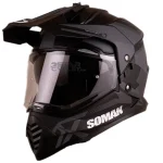 کلاه کاسکت ادونچری SOMAN مدل M10 MATT BLACK GRAY