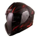کلاه کاسکت فک ثابت QIKE مدل MATT BLACK REDLINE