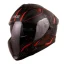 کلاه کاسکت فک ثابت QIKE مدل MATT BLACK REDLINE