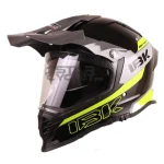 کلاه کاسکت ادونچری IBK مدل GLOSSY BLACK YELLOW
