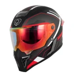 کلاه کاسکت فک ثابت SOMAN مدل H10 BLACK RED