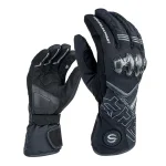 دستکش زمستانی هیتردار موتورسواری STAR مدل SKG 571 BLACK GRAY