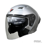 کلاه کاسکت بدون فک steelbird مدل glossy silver