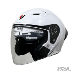 کلاه کاسکت بدون فک steelbird مدل glossy white