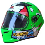 کلاه کاسکت فک ثابت RAPIDO مناسب نوجوانان مدل 982 GREEN