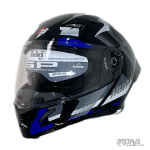 کلاه کاسکت فک متحرک steelbird مدل sba20 BLACK BLUE GRAY