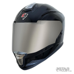 کلاه کاسکت فک ثابت STEELBIRD مدل SBH57 FIGHTER GLOSSY BLACK CHROM