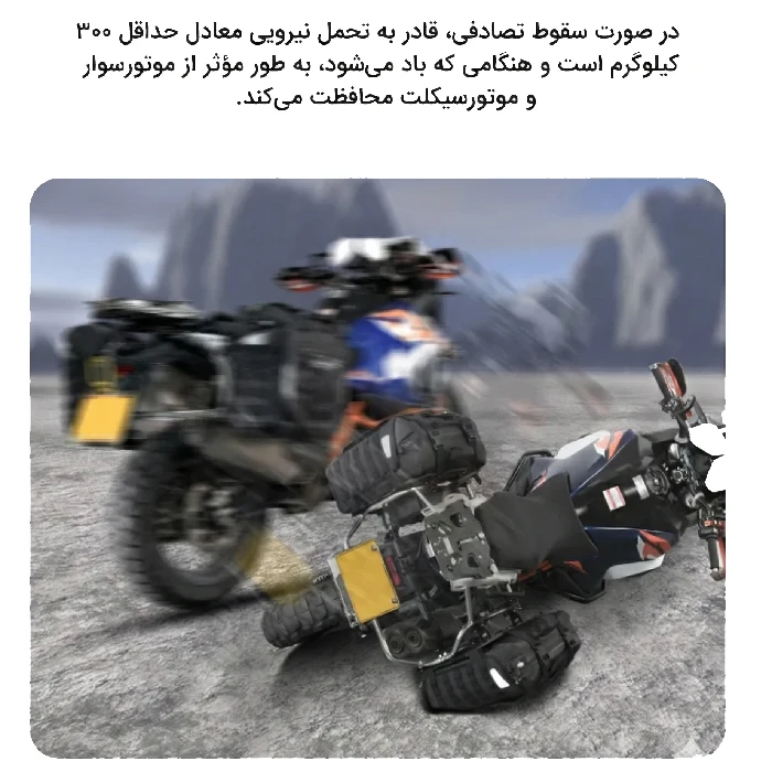 خرید کیف ساید و بغل گارد ایربگ دار موتورسیکلت LOBOO (30L+30L) مدل ALPS BLACK از استارسیکلت - عکس