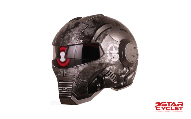 . کلاه کاسکت فک ثابت مدل Aironman Grey (شاهکار فضایی)