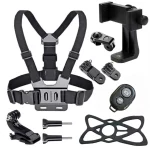 هولدر گوشی روی سینه ای ریموت دار BLACK مناسب بستن گوشی روی سینه