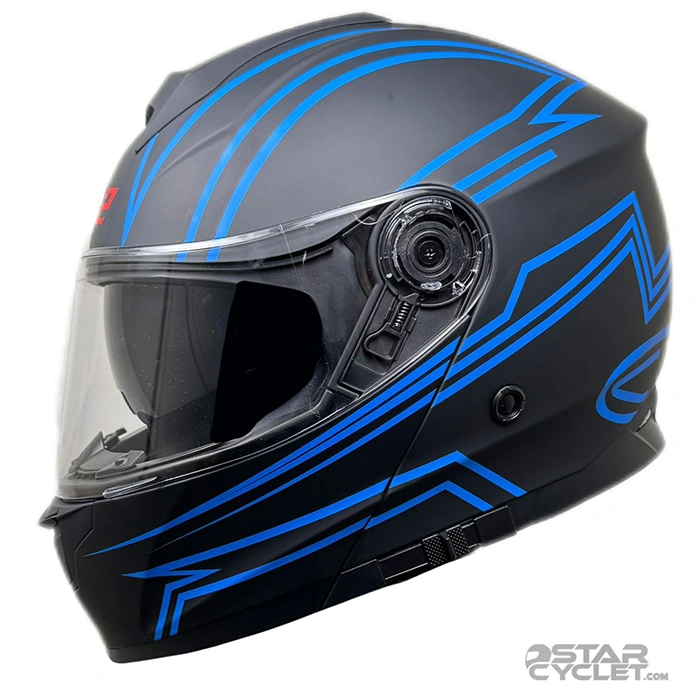 قیمت کلاه کاسکت فک متحرک MA2 مدل 965 GRAPHIC MATT BLUE