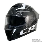 کلاه کاسکت فک ثابت RAPIDO مدل 101SV CARBON GLOSSY WHITE