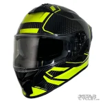 کلاه کاسکت فک ثابت RAPIDO مدل 101SV CARBON GLOSSY YELLOW