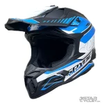 کلاه کاسکت کراسی RAPIDO مدل 635 MATT BLACK BLUE