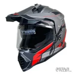 کلاه کاسکت ادونچری MA2 مدل 902 MATT GRAY RED