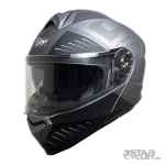 کلاه کاسکت فک متحرک FLASH مدل 935 SV MATT BLACK GRAY 24#C