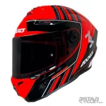 کلاه کاسکت فک ثابت اکسیس مدل SONAR DRAKEN RED BLACK