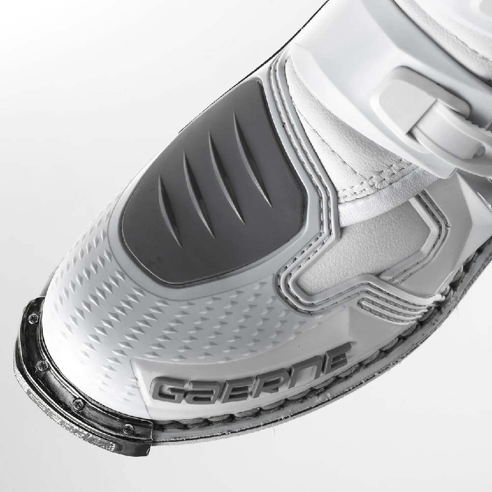 عکس روی بوت کراسی موتورسواری GAERNE مدل SG12 WHITE GRAY