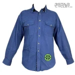 پیراهن کتان موتورسواری CAMARGUE مدل BLUE SUZUKI