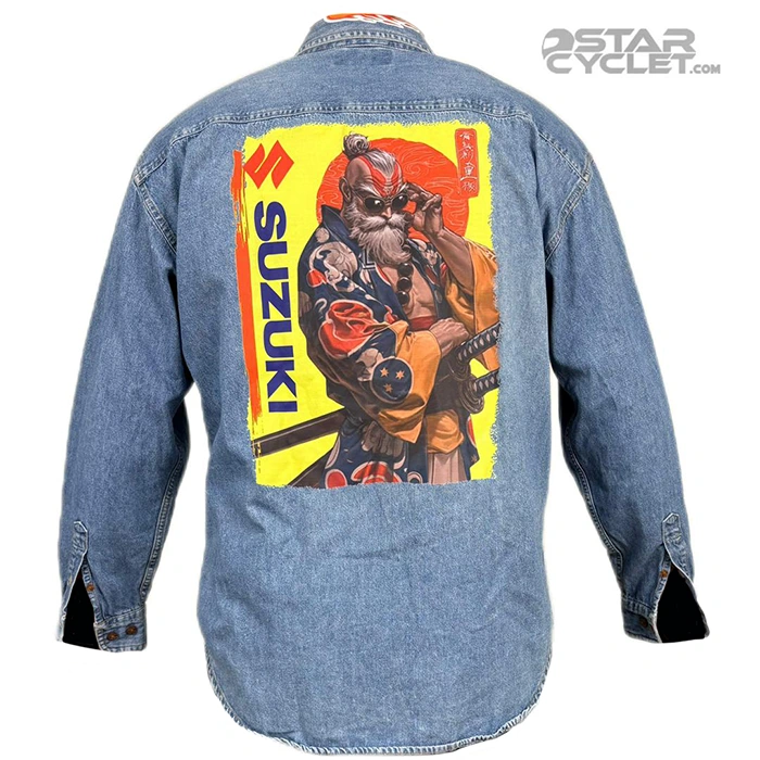 خرید پیراهن جین موتورسواری JANSPORT مدل BLUE SZUZUKI