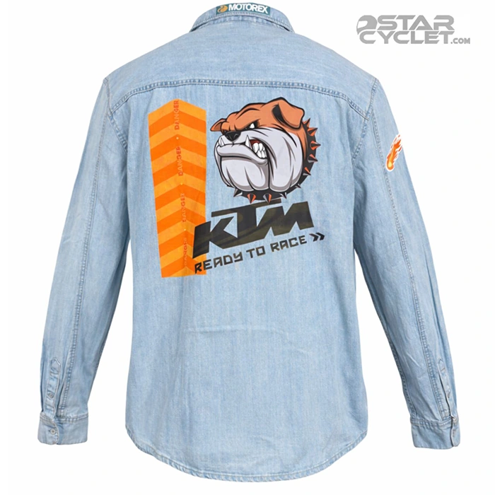 خرید پیراهن جین موتورسواری DENIM مدل BLUE KTM