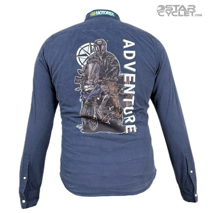 خرید پیراهن کتان موتورسواری ABERCROMBIE مدل NAVY BLUE ADVENTURE