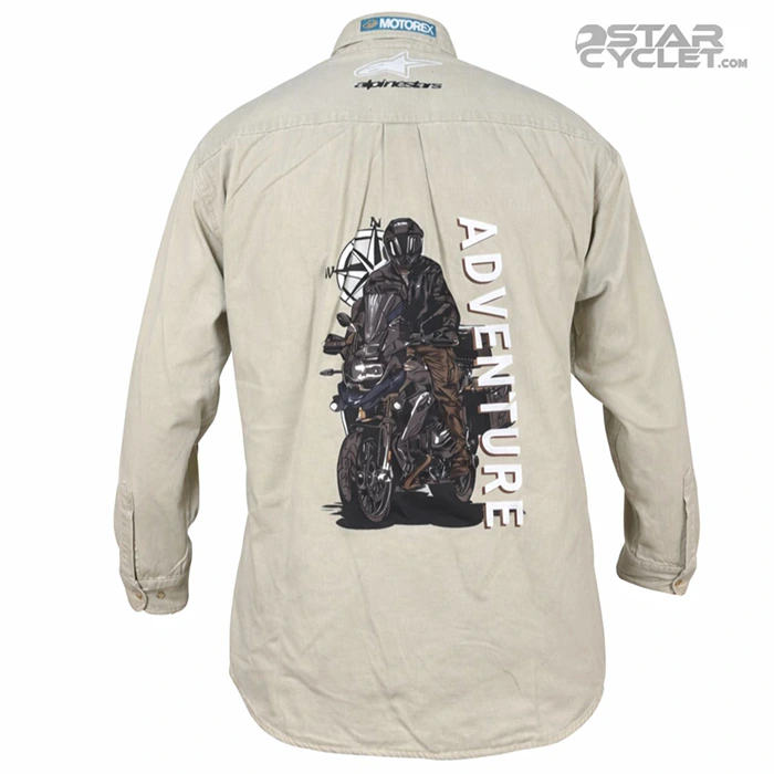 خرید پیراهن کتان موتورسواری ITEMS مدل CREAM ADVENTURE