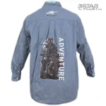 خرید پیراهن کتان موتورسواری OWK MEN مدل BLUE ADVENTURE