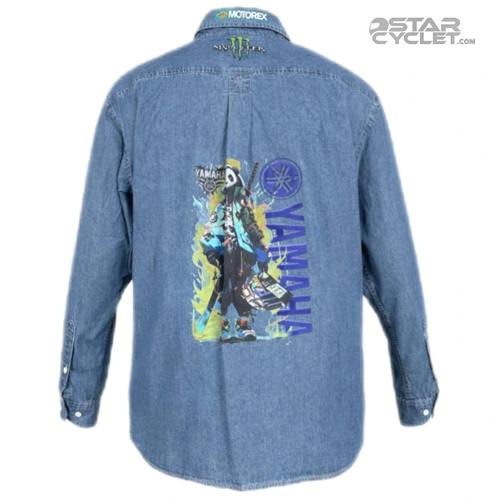 خرید پیراهن جین موتورسواری EDDIE BAUER مدل BLUE YAMAHA