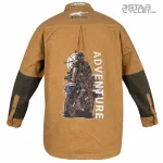 خرید پیراهن کتان موتورسواری GAME KIDE مدل BROWN GRAY ADVENTURE