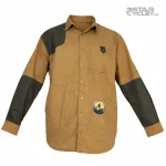 پیراهن کتان موتورسواری GAME KIDE مدل BROWN GRAY ADVENTURE