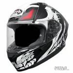 کلاه کاسکت فک ثابت AIROH مدل VALOR MATT BLACK WHITE VENOM