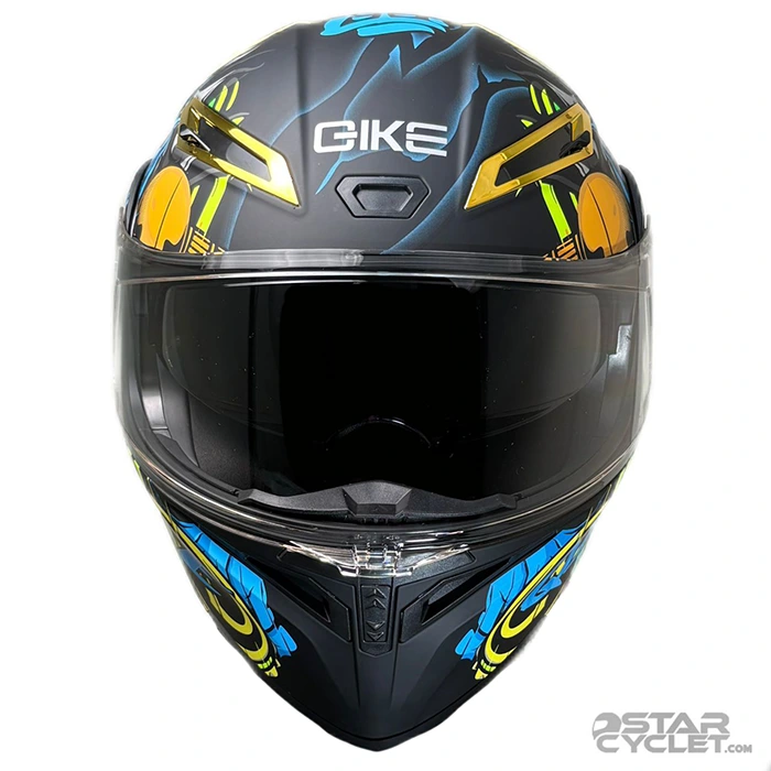 عکس کلاه کاسکت فک متحرک Qike مدل MP01 BLUE THUNDER GOD